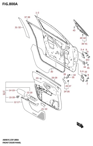 Suzuki genuine front door trim - suzuki,